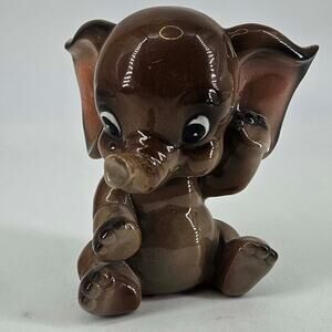 Vintage Quon Quon anthropomorphic baby Elephant Porcelain Figurine 1980’s